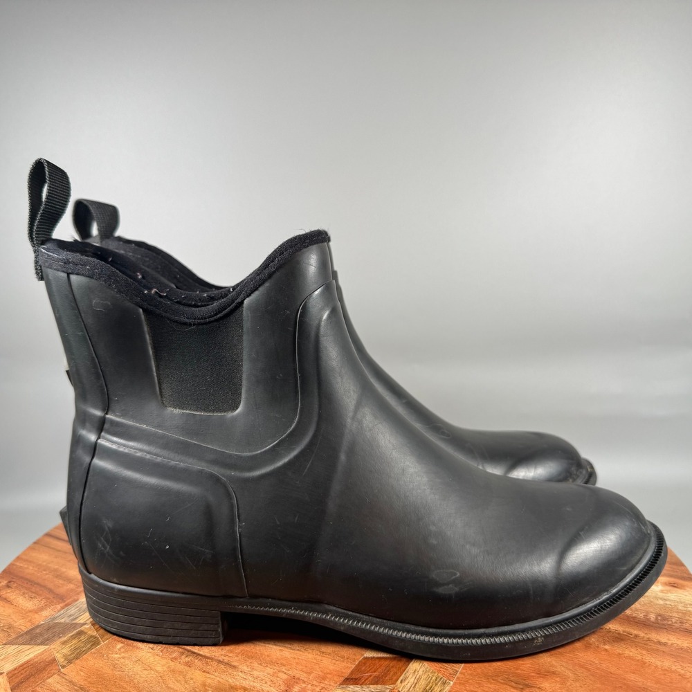 The Muck Boot Company Womens Black Chelsea Rain Boots Size 8 Waterproof Slip On